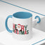 Christmas Mug - Merry Christmas Green & Red Text Santa