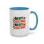 Christmas Mug - Green & Red Text Tree Presents