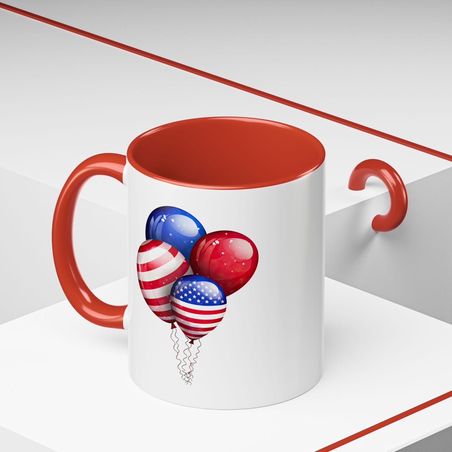 4th of July Mug - American Balloons