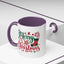 Christmas Mug - Merry Christmas Green & Red Text Star Candy Cane Stocking Snowflake