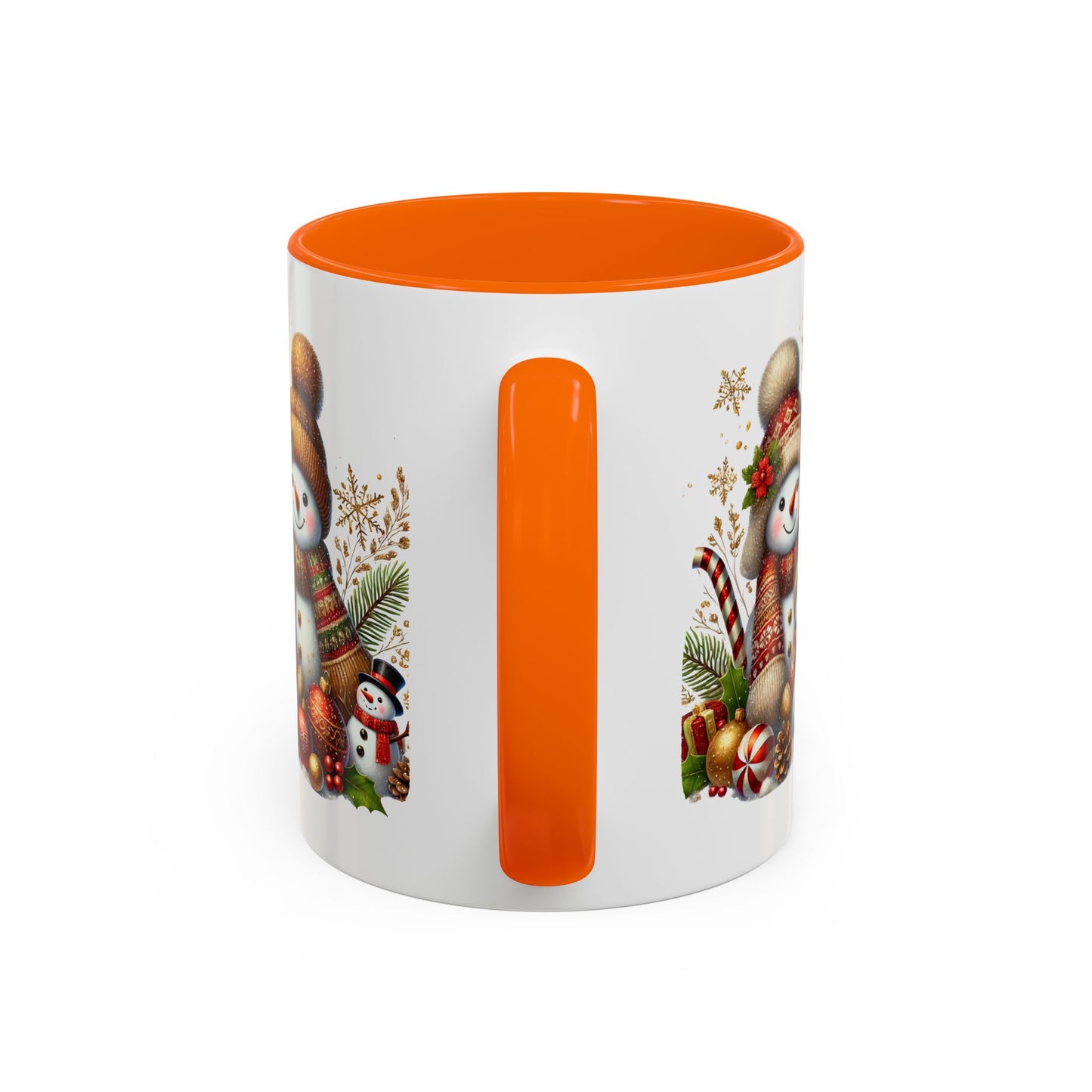 Christmas Mug - Gold Snowman Family