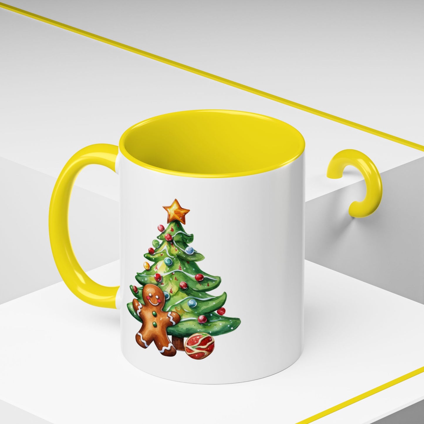 Christmas Mug - Gingerbread Man and Tree