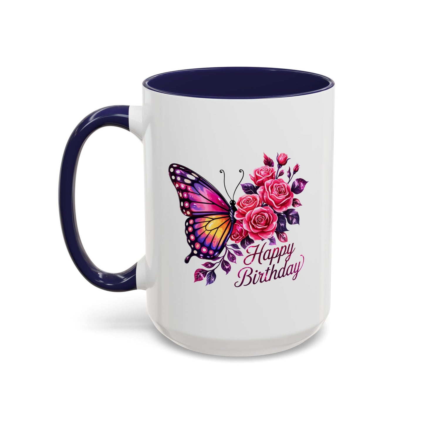 Birthday Mug - Butterfly Flowers