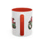 Christmas Mug - Merry Christmas Red & Green Text Mistletoe