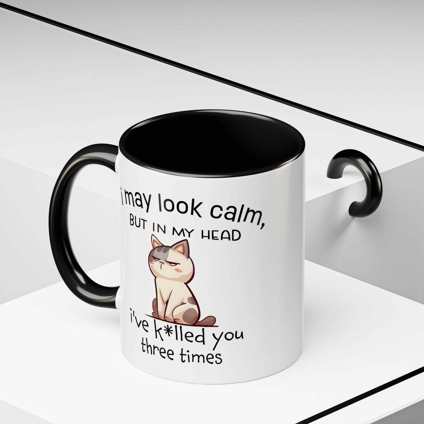 Adult Mug - I May Look Calm Cat