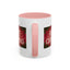 Christmas Mug - Merry Christmas Cream Text Maroon Background