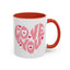 Valentine's Day Mug - Love You Heart Lettering