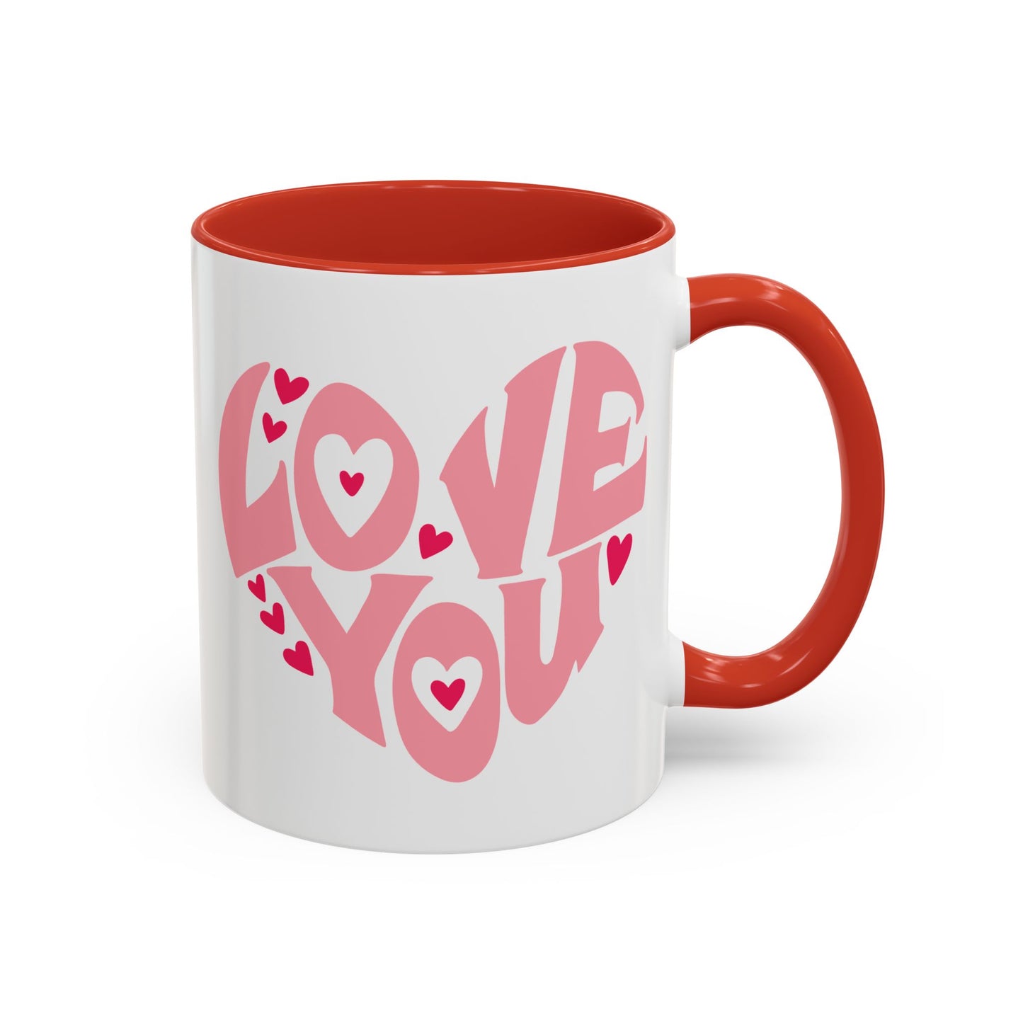 Valentine's Day Mug - Love You Heart Lettering