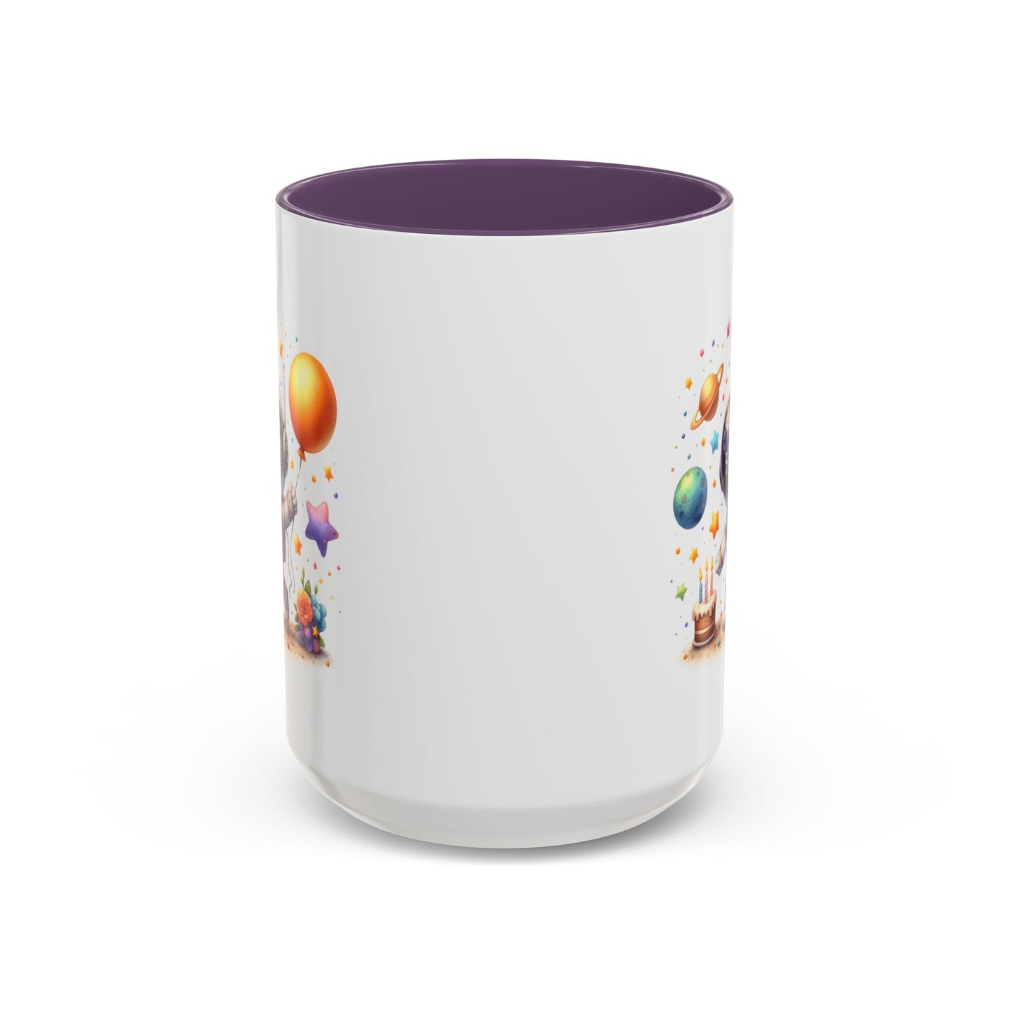 Birthday Mug - Happy Birthday Astronaut, Cake & Balloon