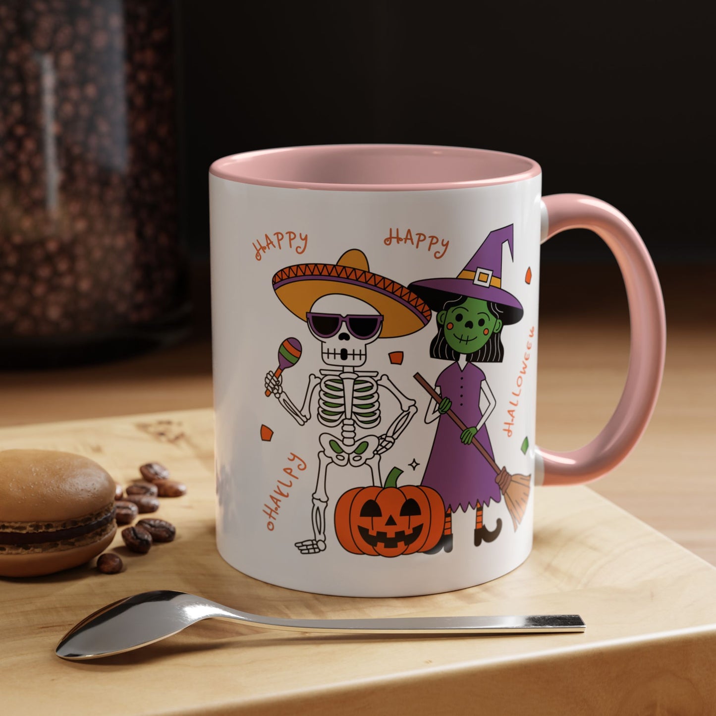 Halloween Mug - Skeleton & Witch