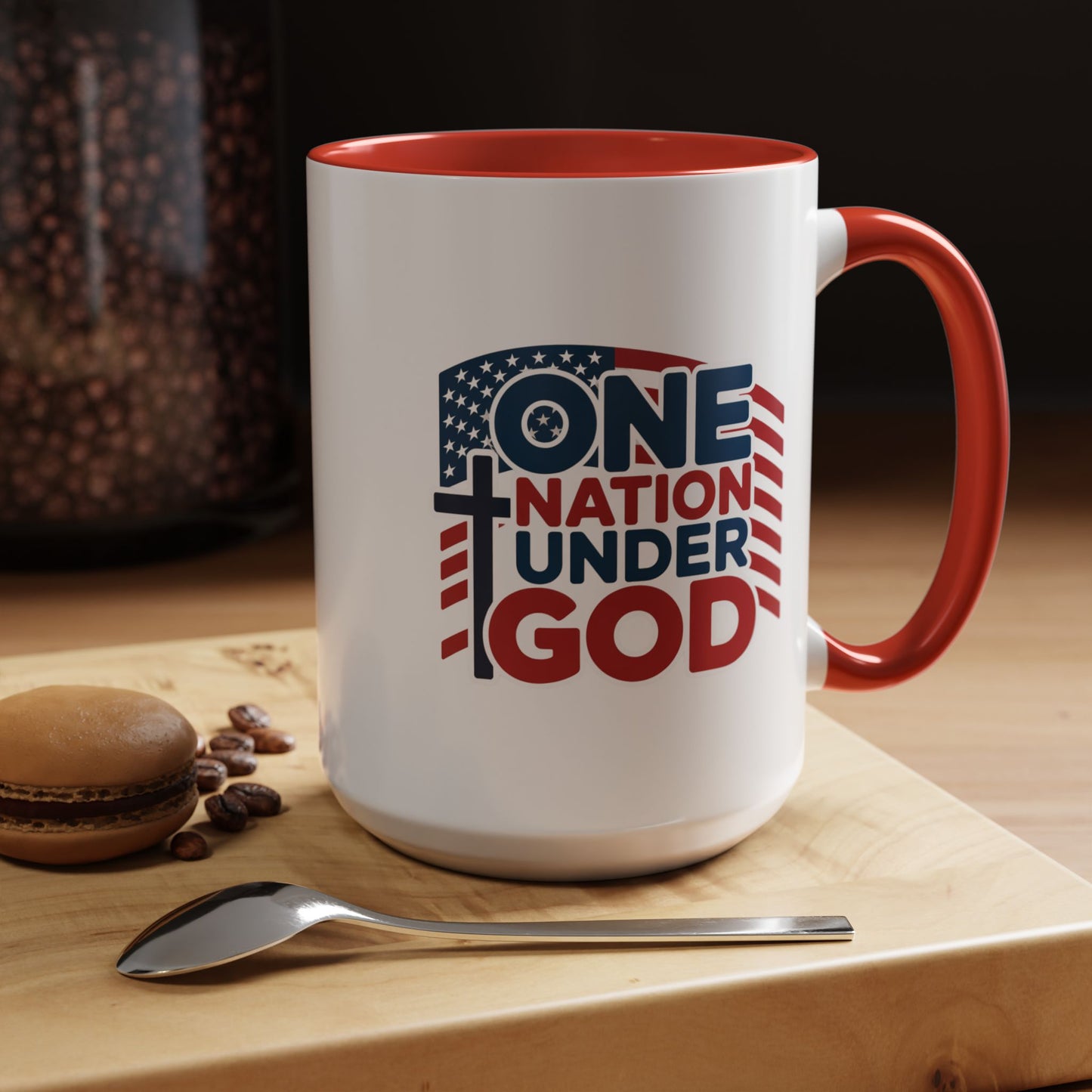 Religious Mug - One Nation Flag Cross