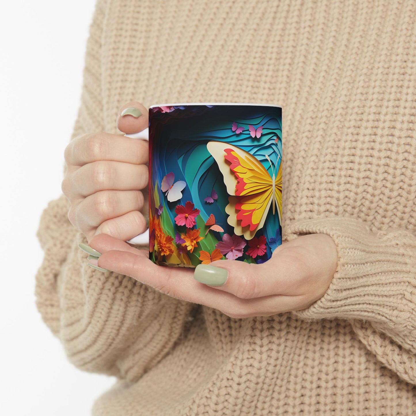 Artistic Mug - Colorful Butterflies 3