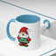 Christmas Mug - Merry Christmas White & Green Text Gnome Snow