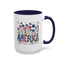 4th of July Mug - Floral America Patriotic