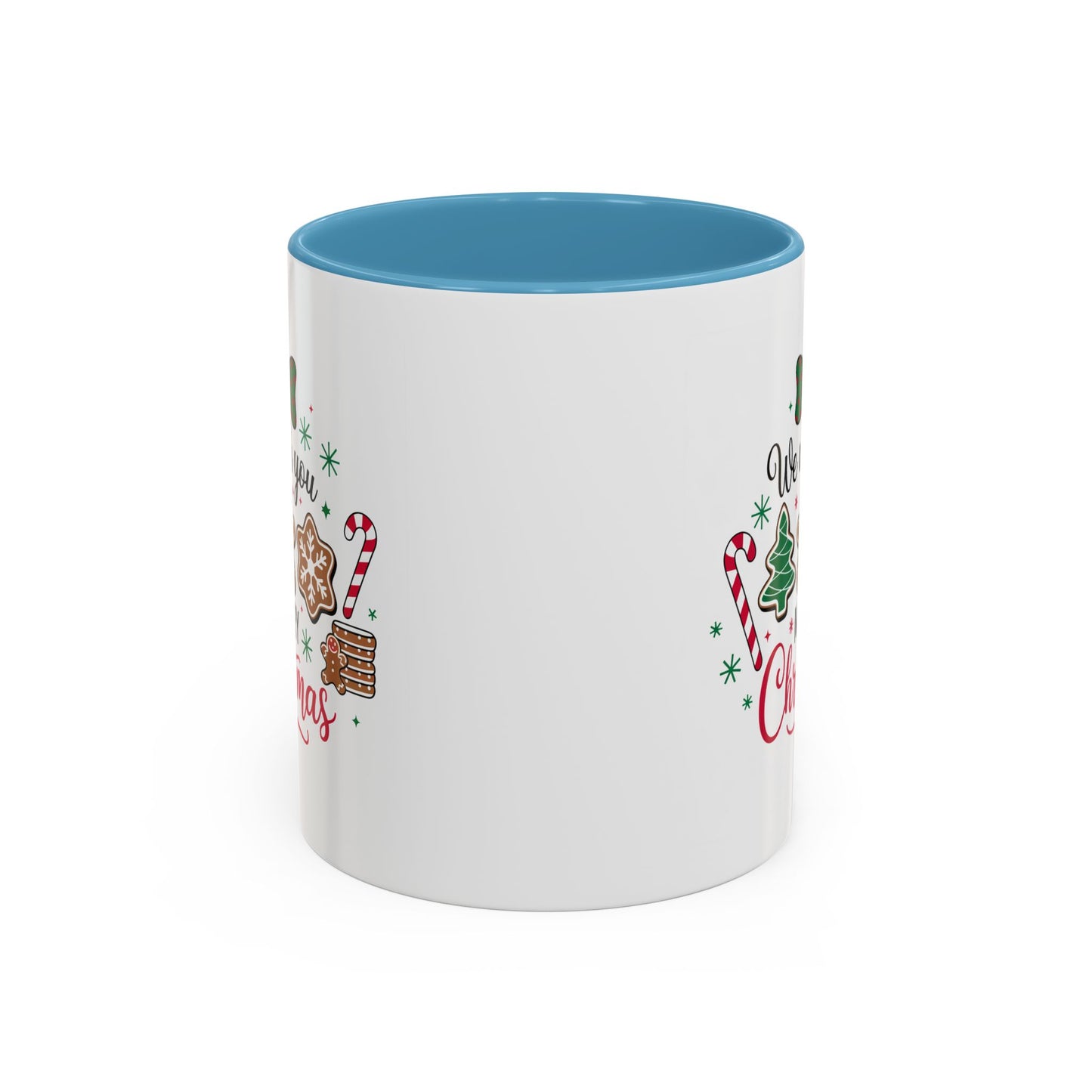 Christmas Mug - We Wish You a Merry Christmas Black & Red Text Cookies & Candy