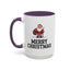 Christmas Mug - Merry Christmas Black Text Santa Walking