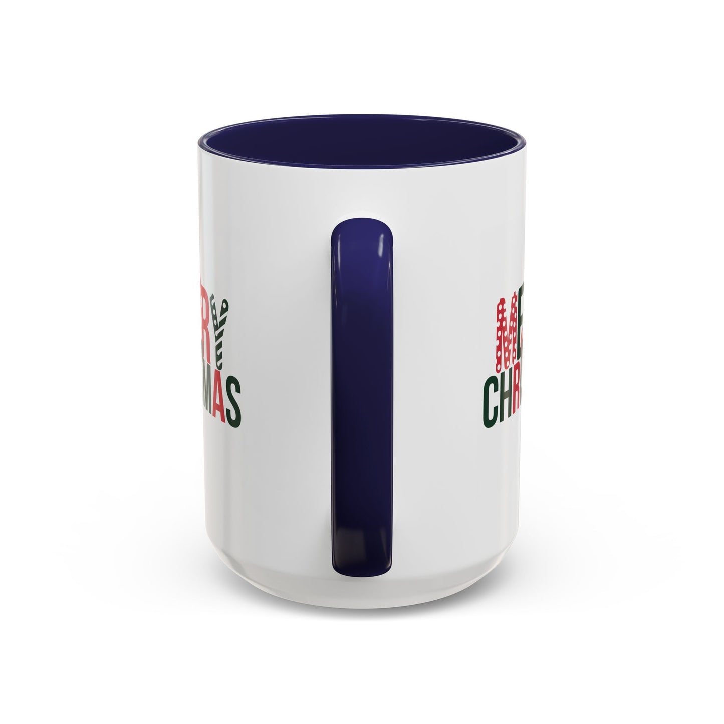 Christmas Mug - Merry Christmas Green & Red Text Santa