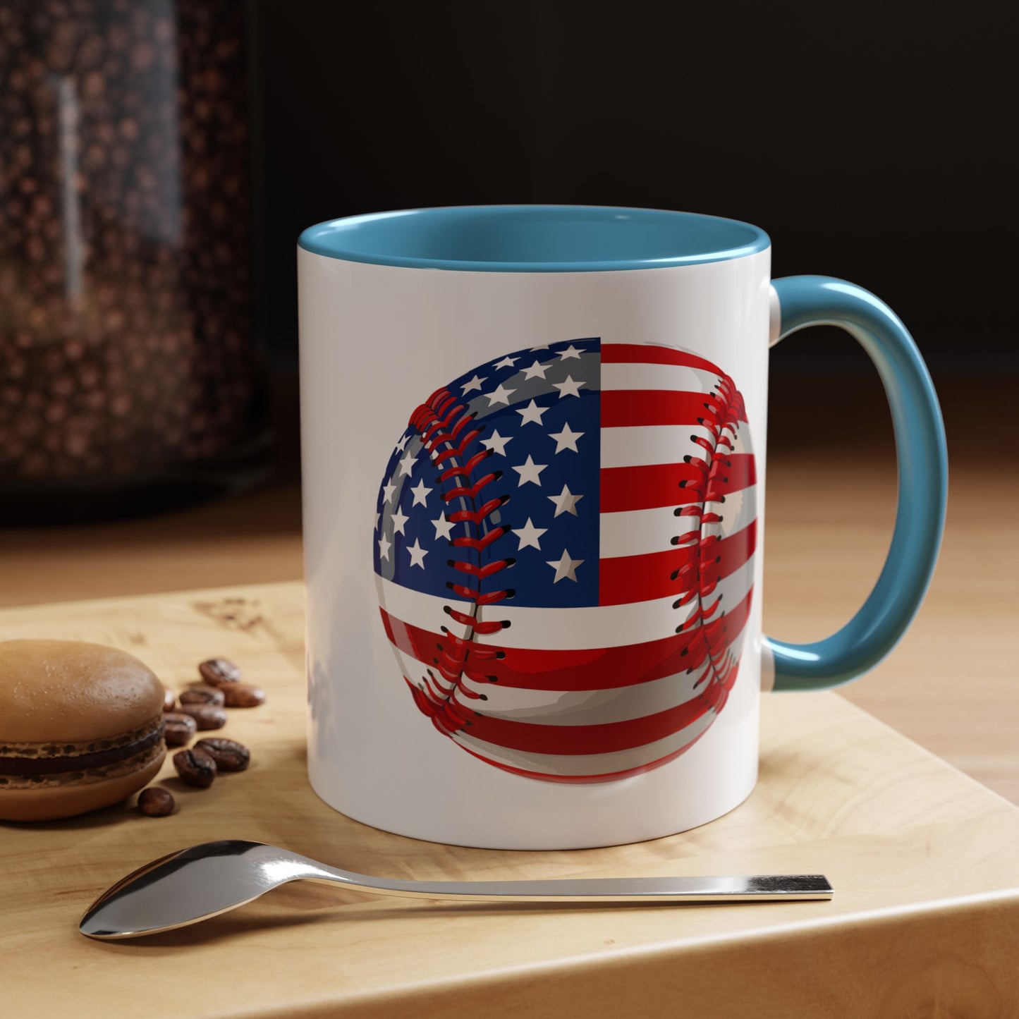 4th of July Mug - Baseball American Flag