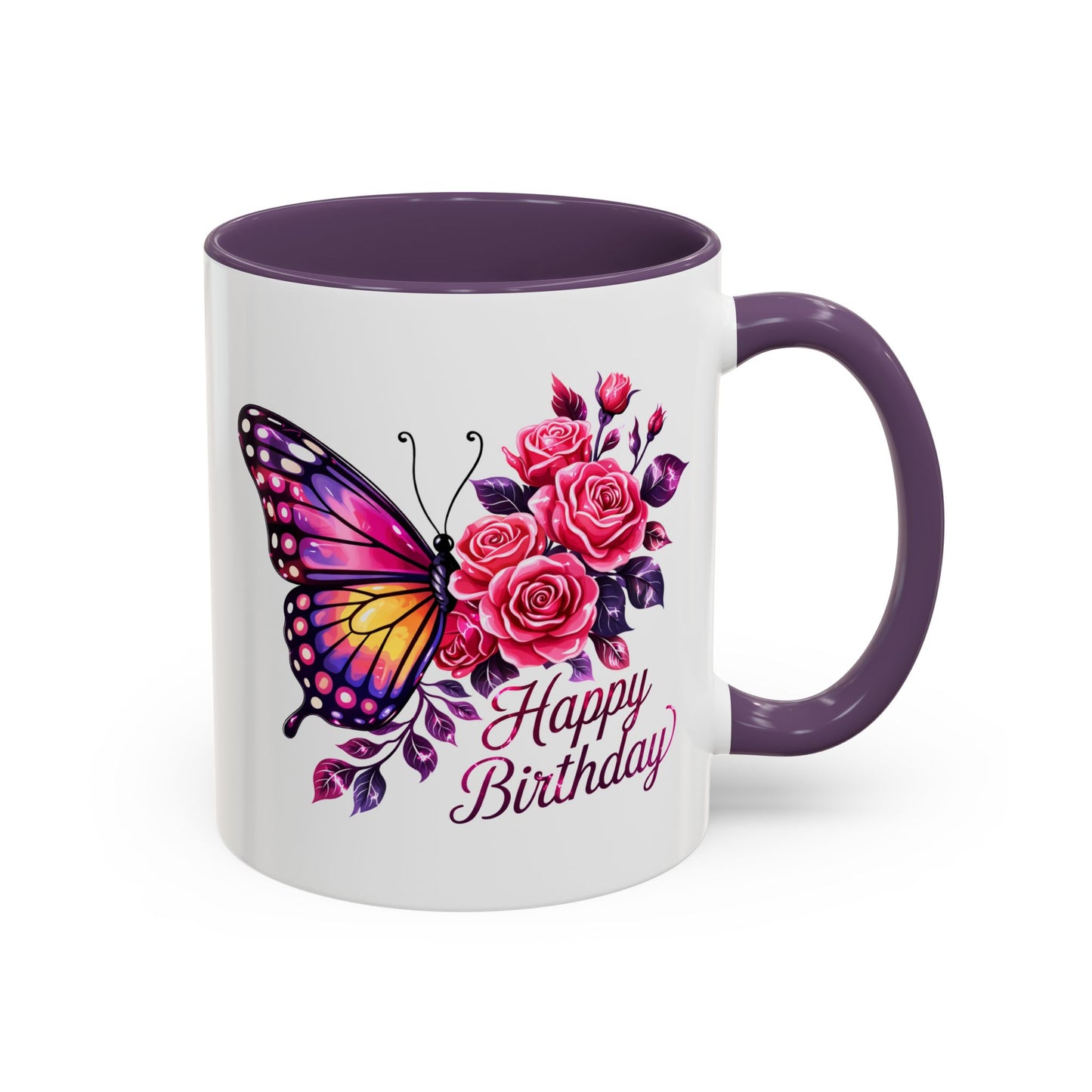 Birthday Mug - Butterfly Flowers
