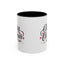 Christmas Mug - Merry Christmas Black Text Red Ornaments