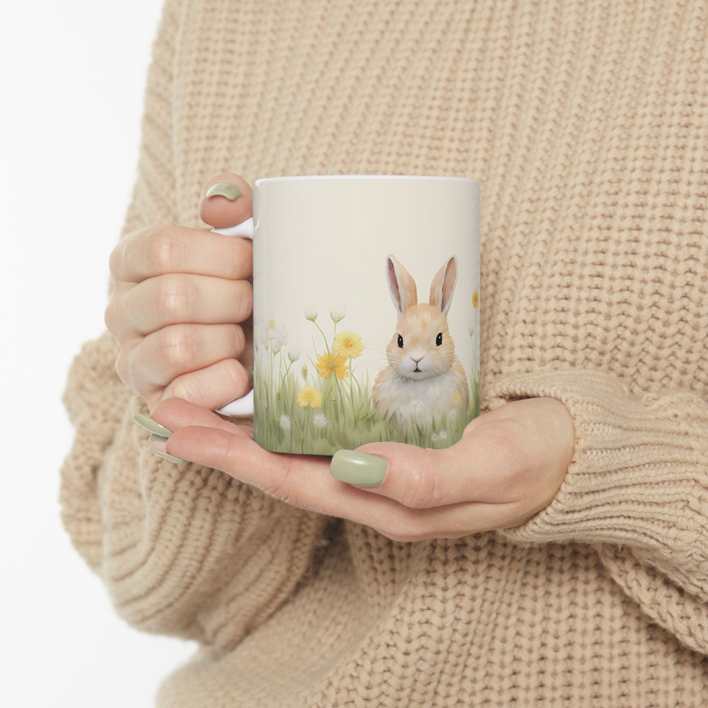 Artistic Mug - Felted Bunnies