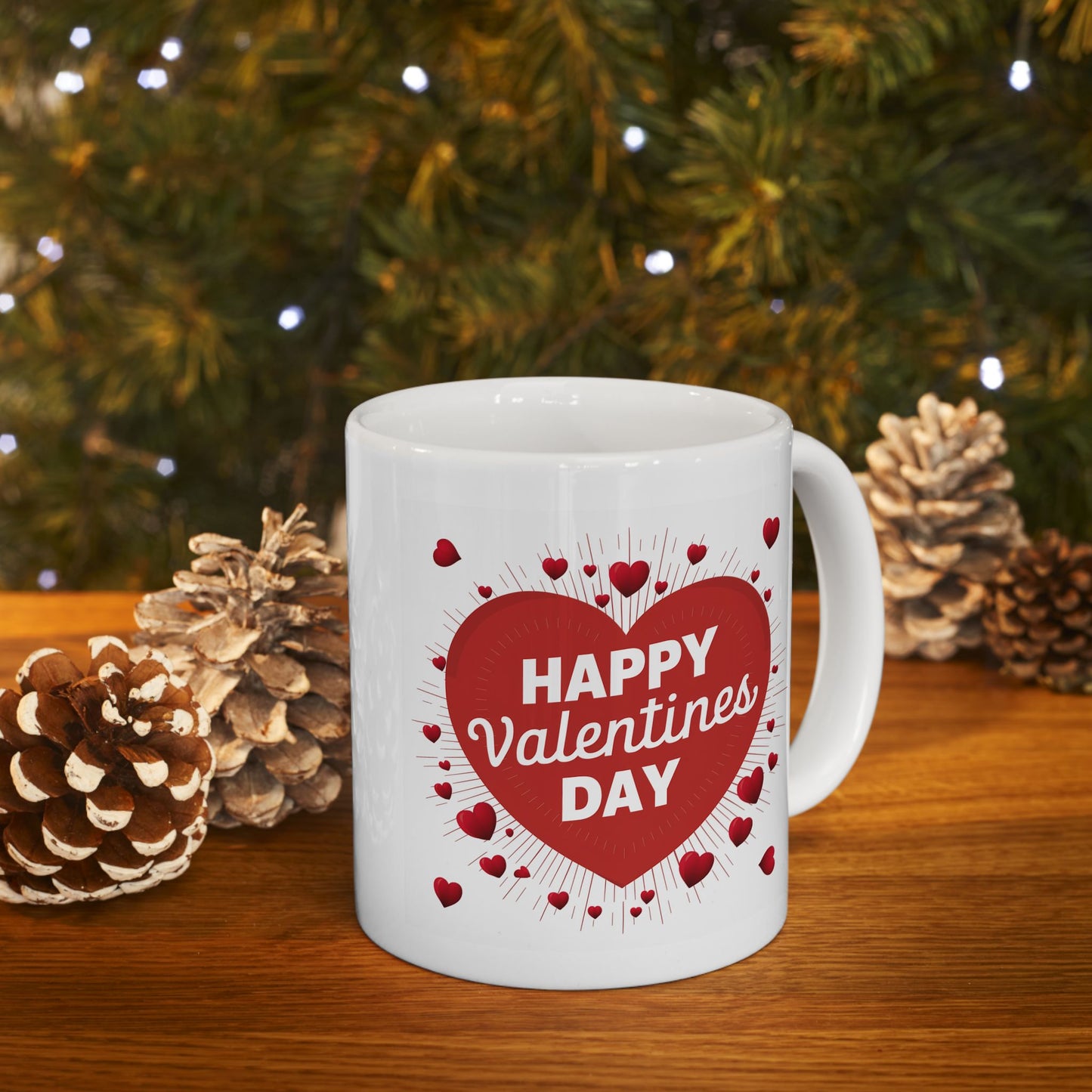 Valentine's Day Mug - Happy Red Hearts