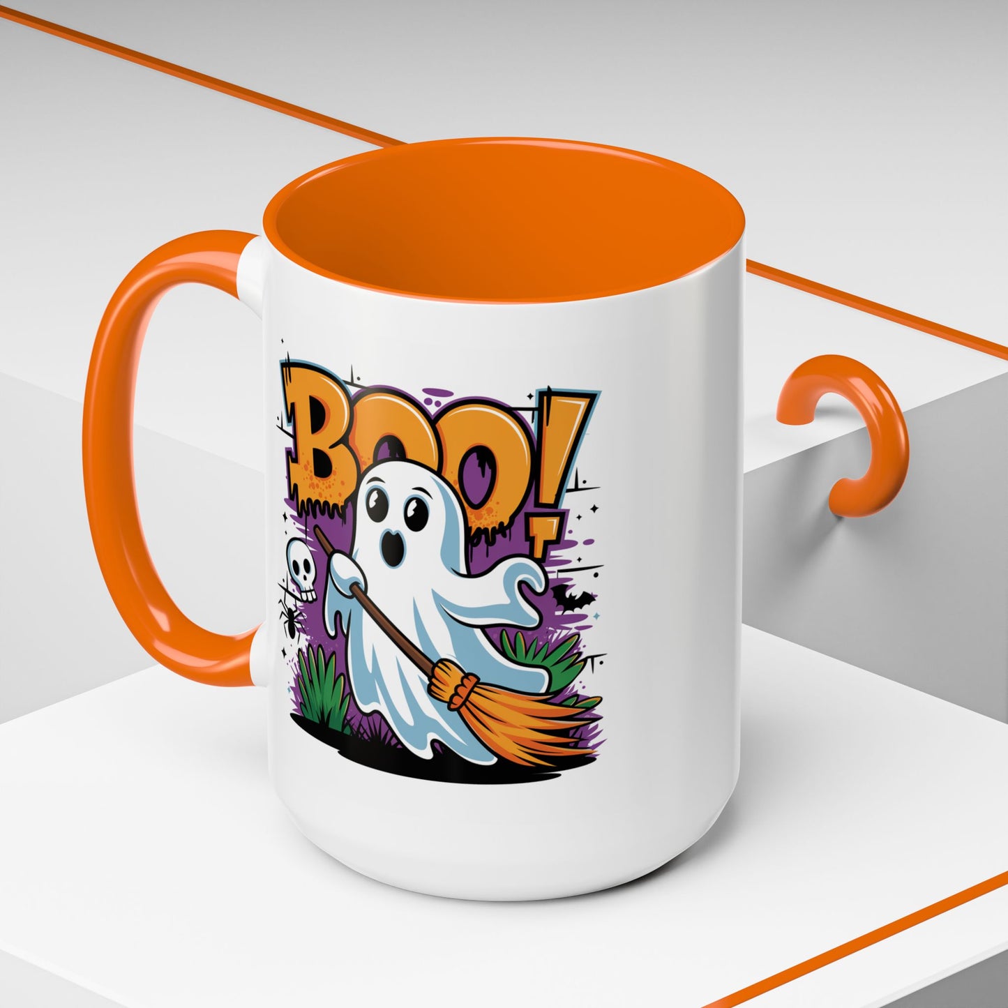 Halloween Mug - Boo! Flying Ghost With Broom