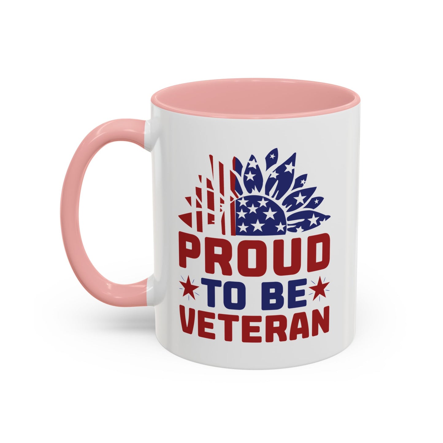 4th of July Mug - Proud to Be a Veteran Sunflower