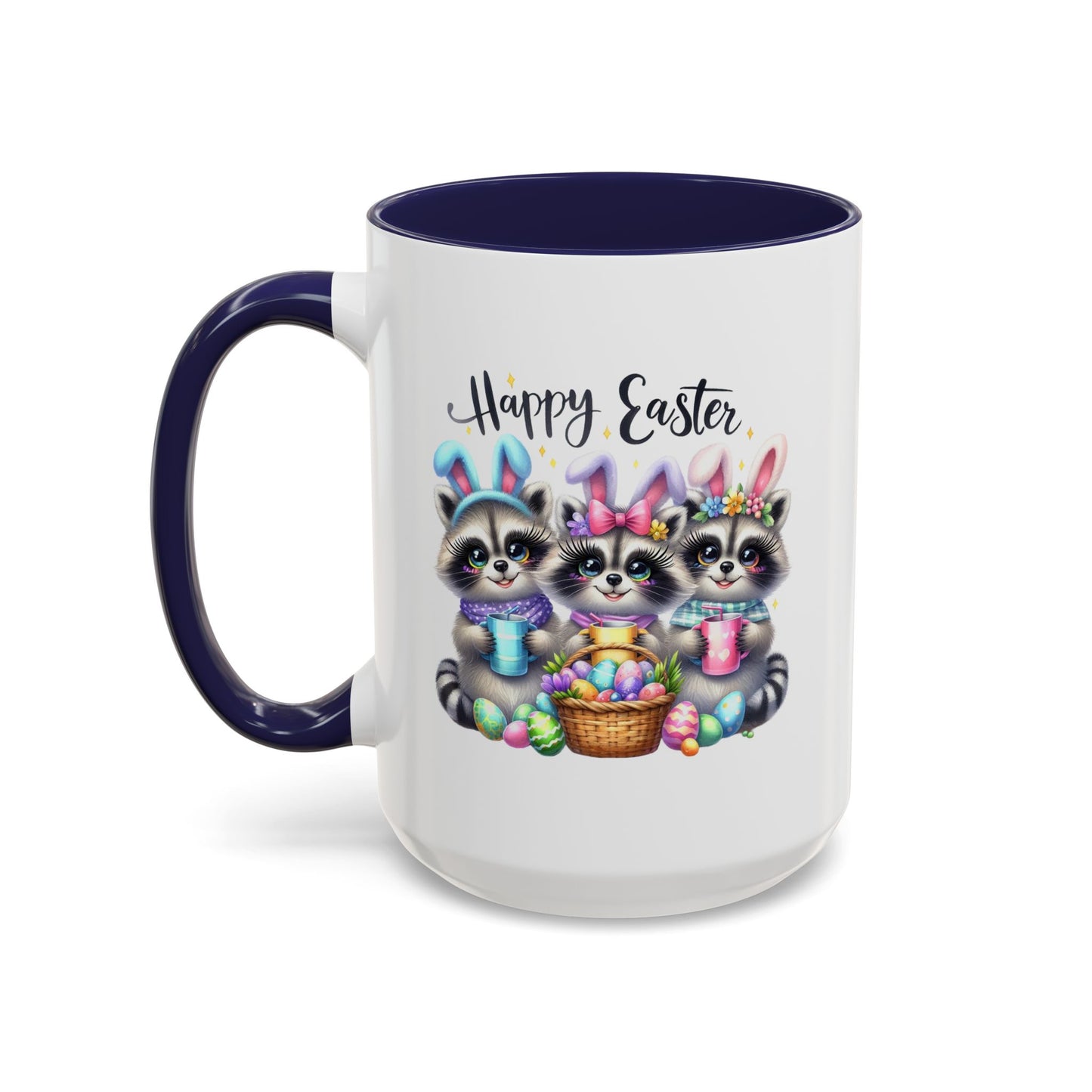 Easter Mug - Happy Easter Racoons