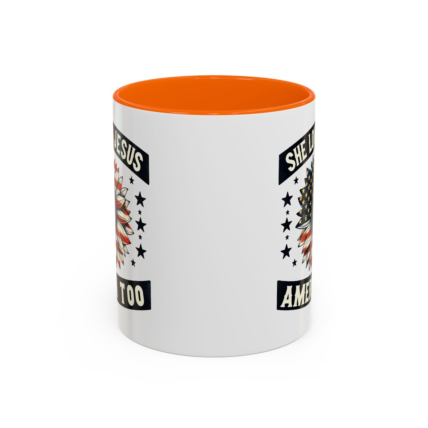 4th of July Mug - She Loves Jesus & America Too