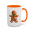 Christmas Mug - Gingerbread Man Green Bow