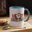Christmas Mug - Merry Christmas Green & Red Text Santa