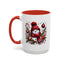 Christmas Mug - Burgundy Snowman