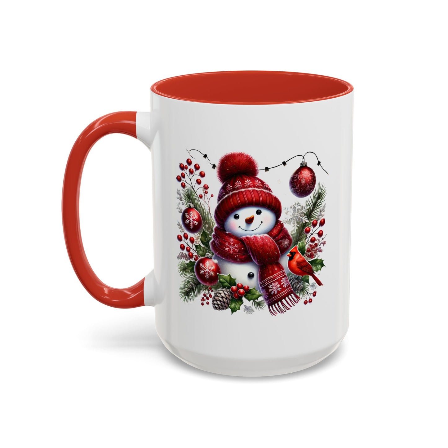 Christmas Mug - Burgundy Snowman