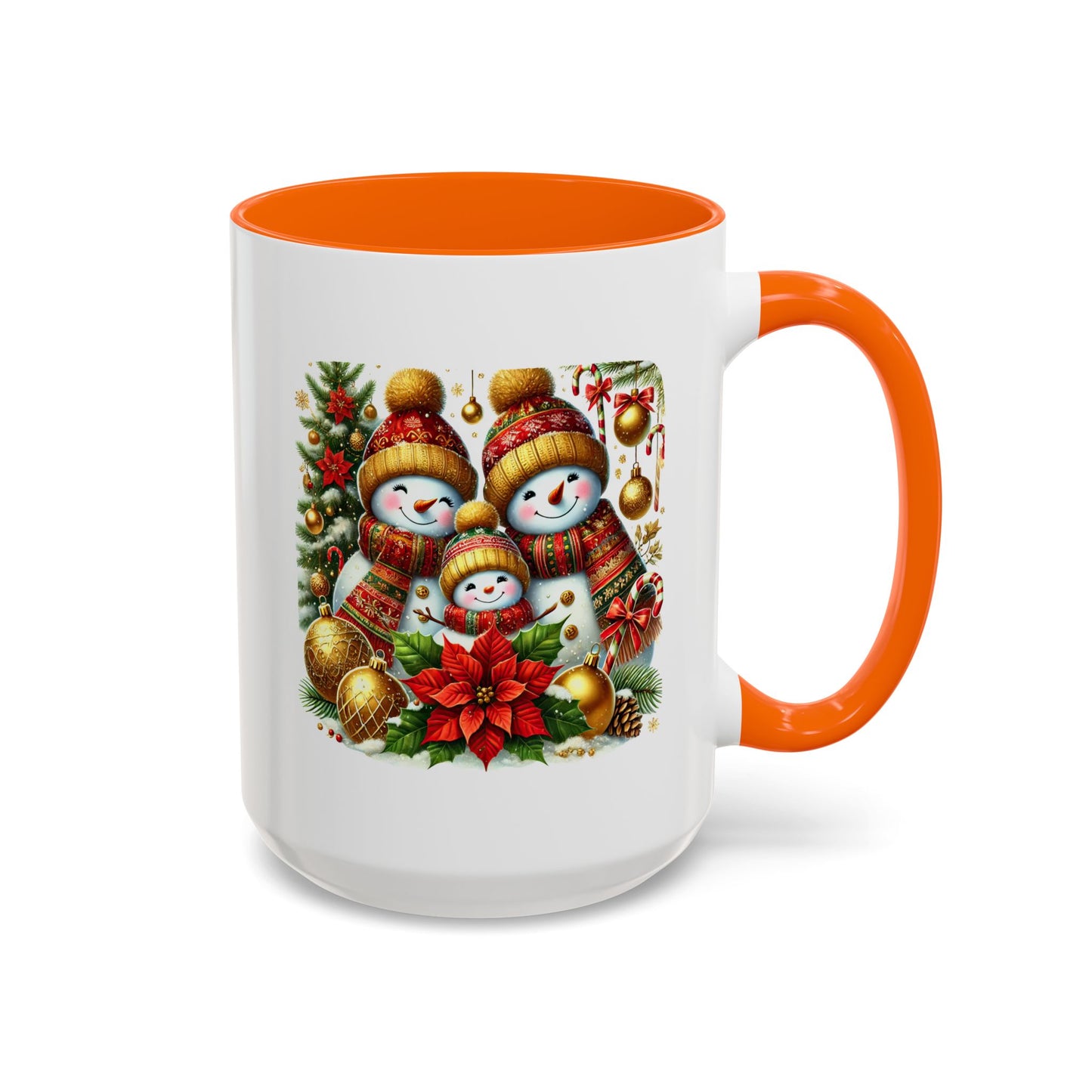 Christmas Mug - Gold Snowman Family 2