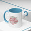 Christmas Mug - Merry Christmas Maroon Text Tree Star