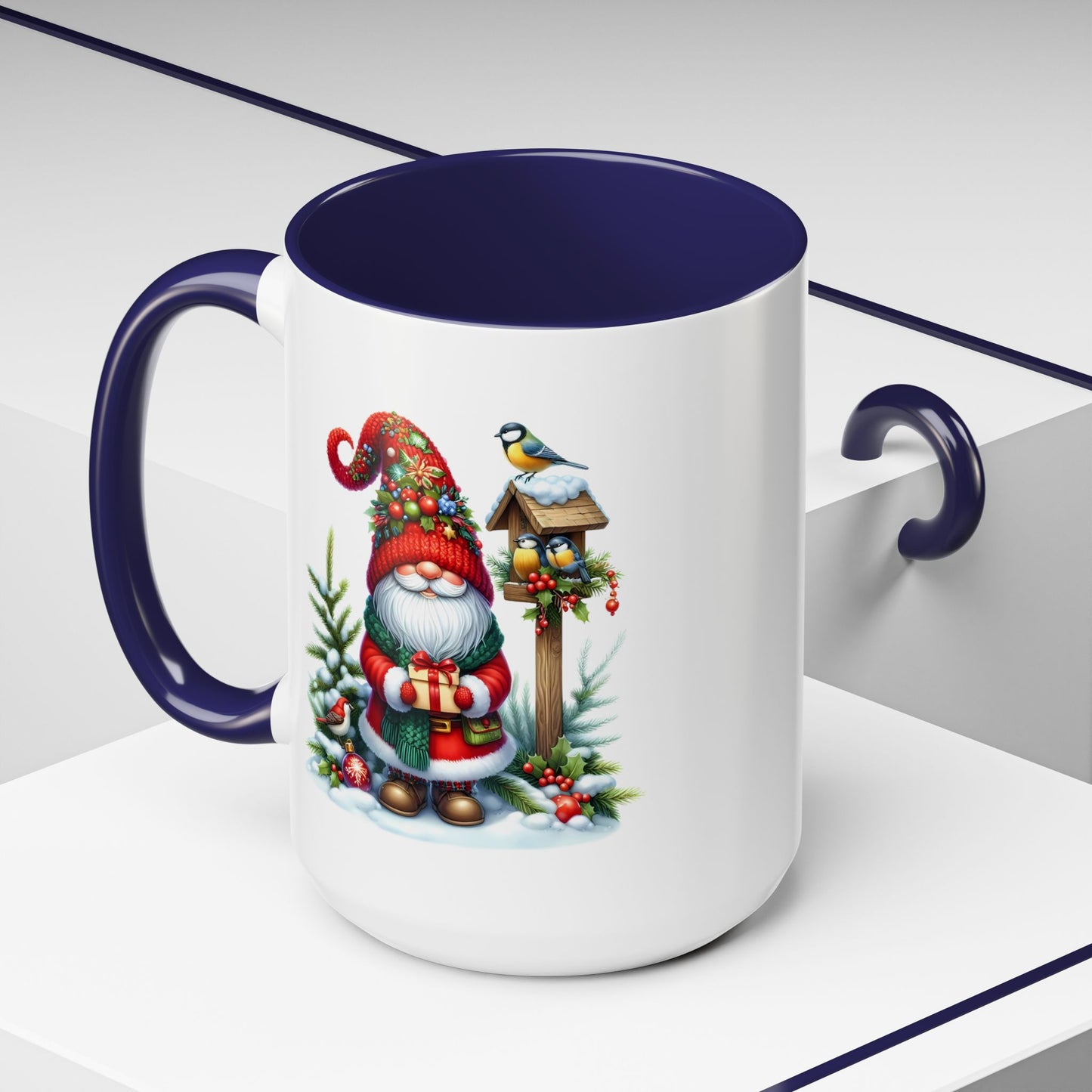 Christmas Mug - Gnome and Birds
