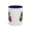 Christmas Mug - Merry Christmas Green Yellow & Red Text Hats