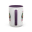Christmas Mug - Merry Christmas Maroon Text Camper Trees
