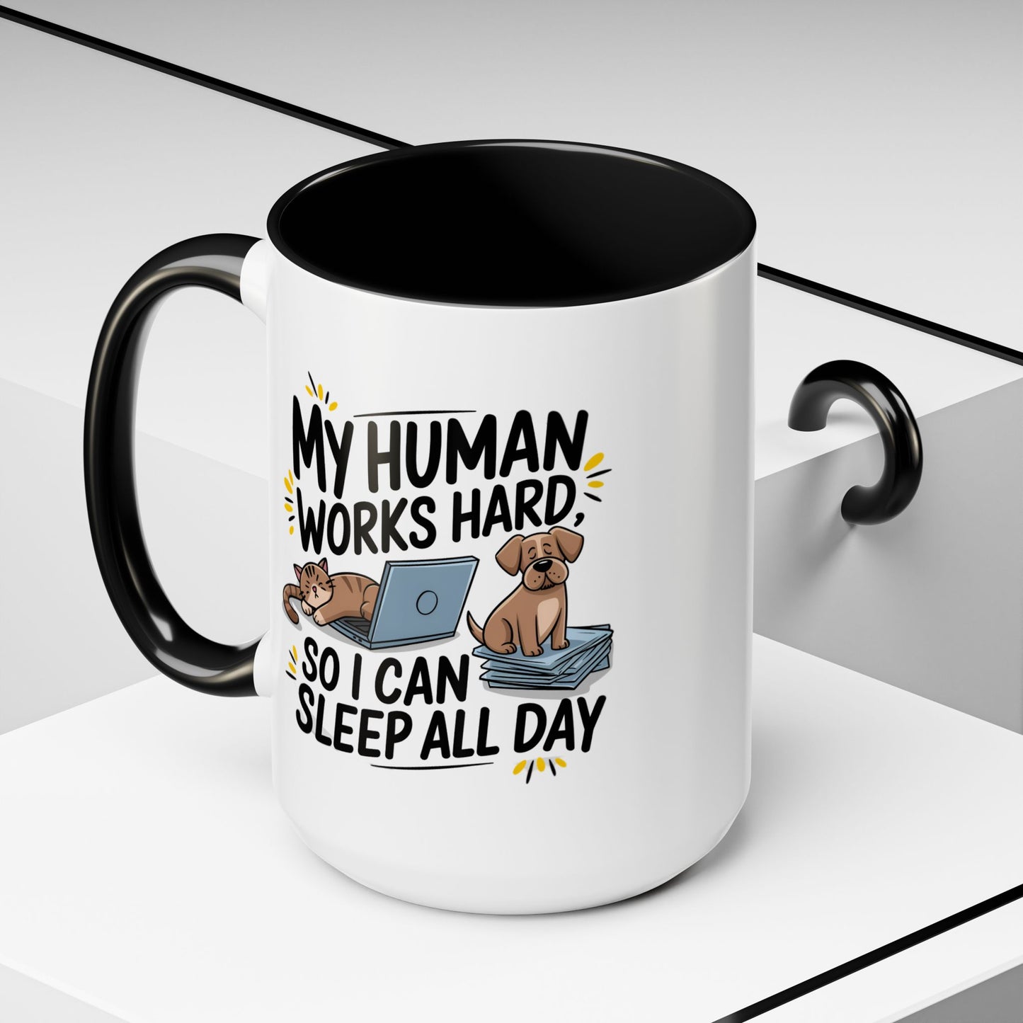 Animal Mug - My Human Works Hard