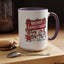 Christmas Mug - Merry Christmas White Text Reindeer Snowmen Penguin