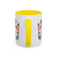 Christmas Mug - Merry Christmas and a Happy New Year Green & Red Text Trees Stars