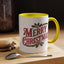 Christmas Mug - Merry Christmas Maroon & Green Text Decorations