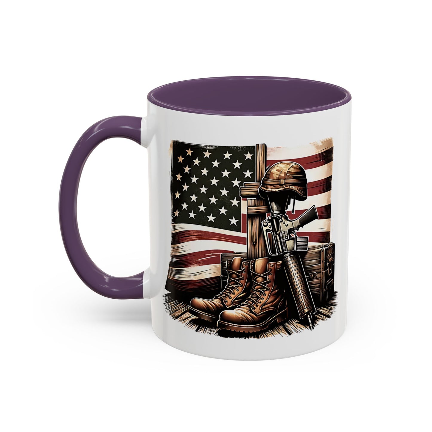 4th of July Mug - Fallen Soldier Boots Flag 3