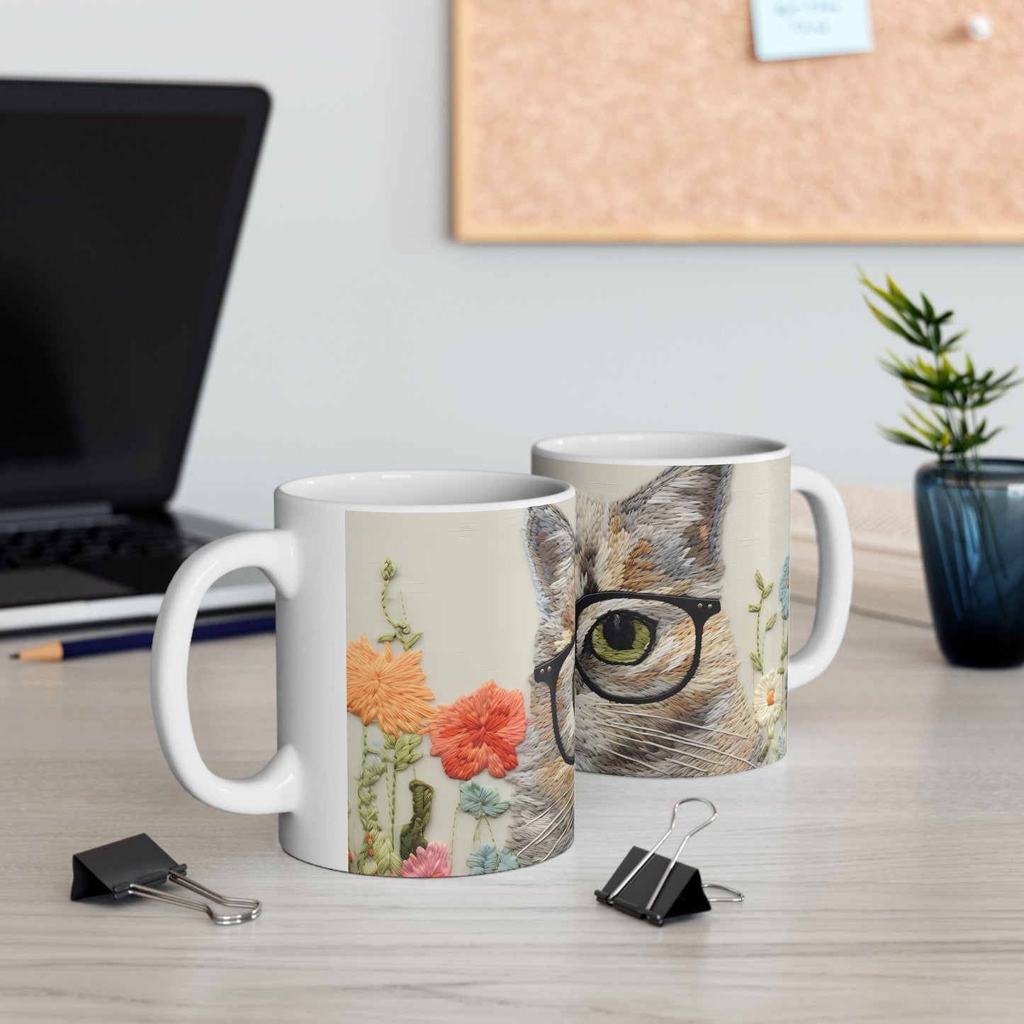 Artistic Mug - Felted Cat 5