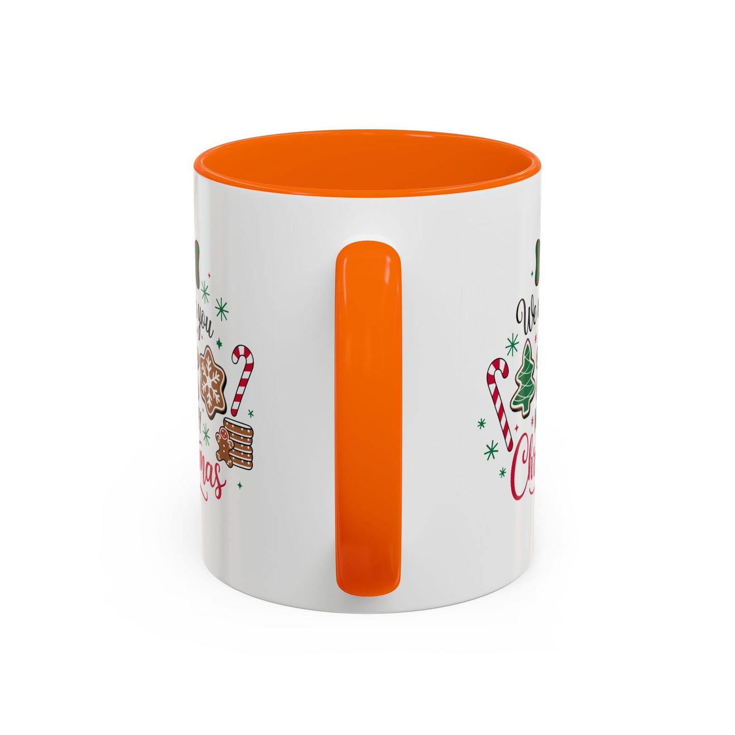 Christmas Mug - We Wish You a Merry Christmas Black & Red Text Cookies & Candy