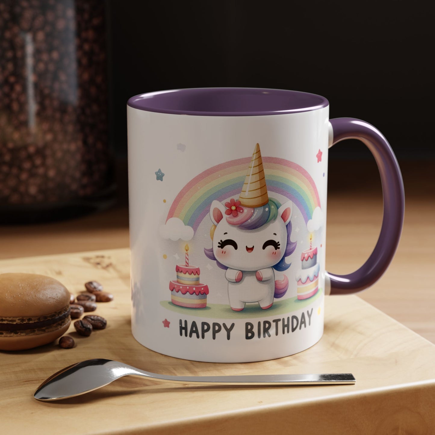 Birthday Mug -  Unicorn With Cakes