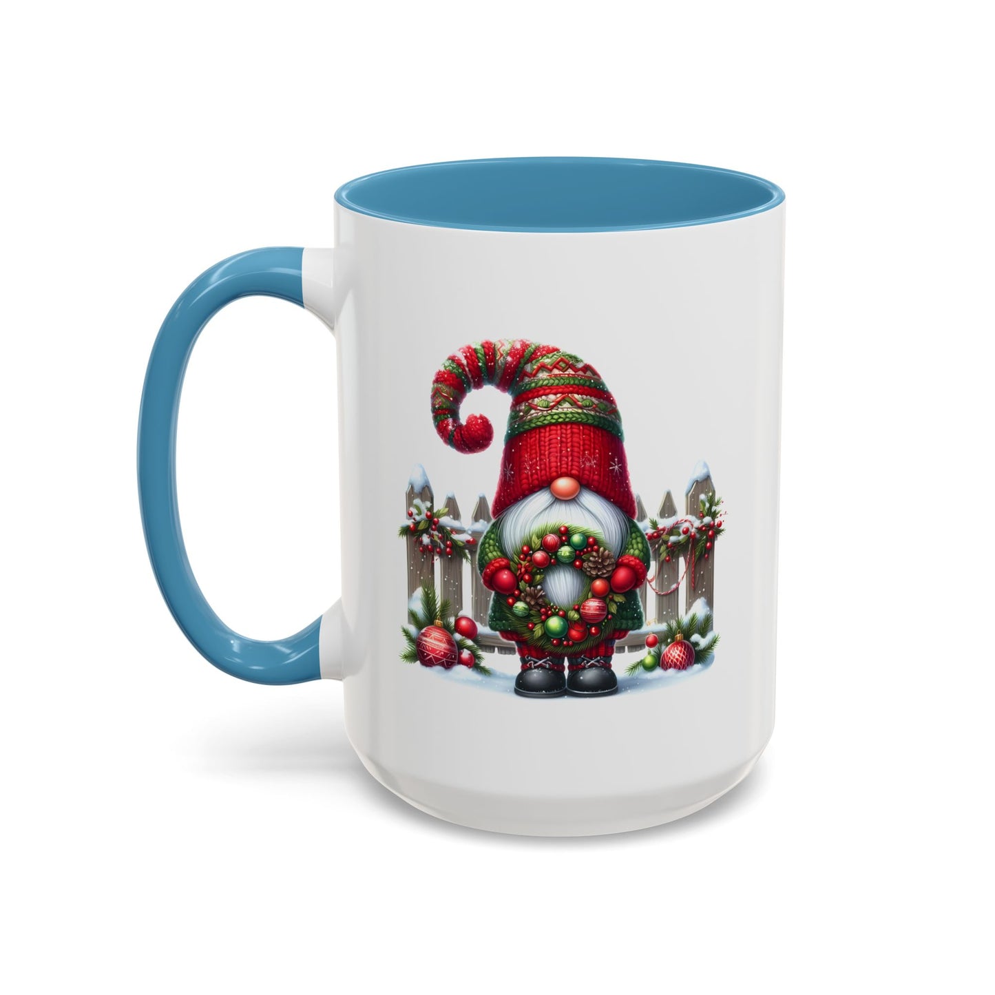 Christmas Mug - Gnome with Christmas Wreath