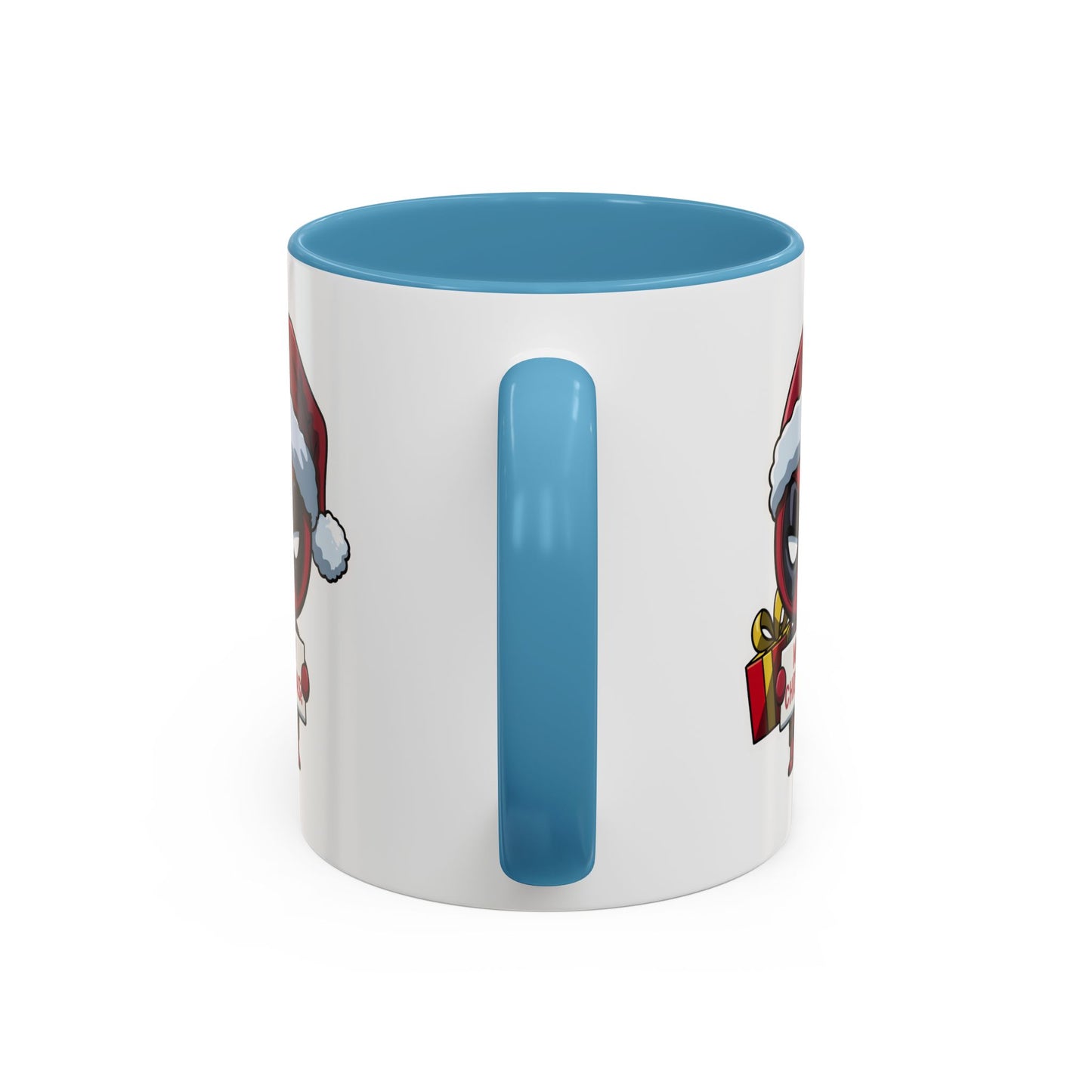 Christmas Mug - Merry Christmas Red Text Superhero