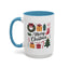 Christmas Mug - Merry Christmas Green Text Presents Tree Candy Cane